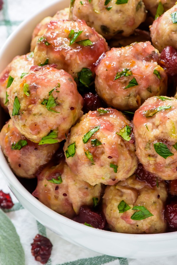 Slow Cooker Cranberry Turkey Meatballs